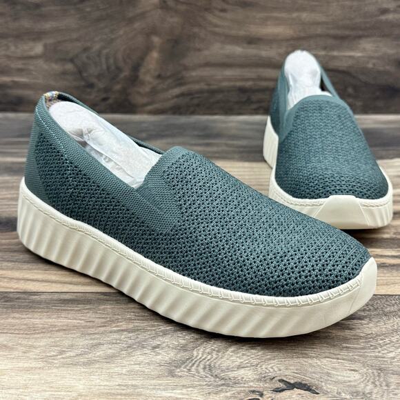 NIB Bzees Wednesday 9M Slip On Comfort Platform Sneakers Green - Picture 5 of 11
